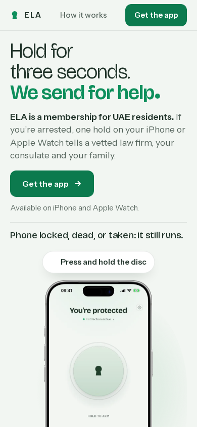Hold, then the story, phone, first screen